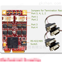 EMP2-X402 mPCIe轉(zhuǎn)422/485 EP擴展卡